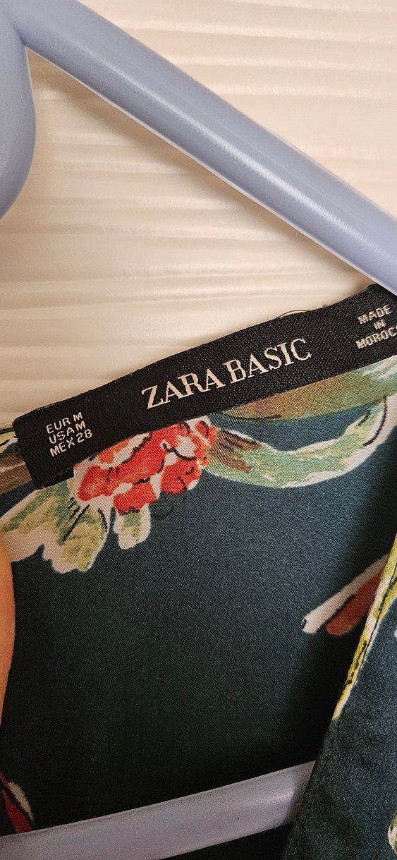 Zara M Yeşil Desenli Uzun Bohem Tulum - Görsel 5