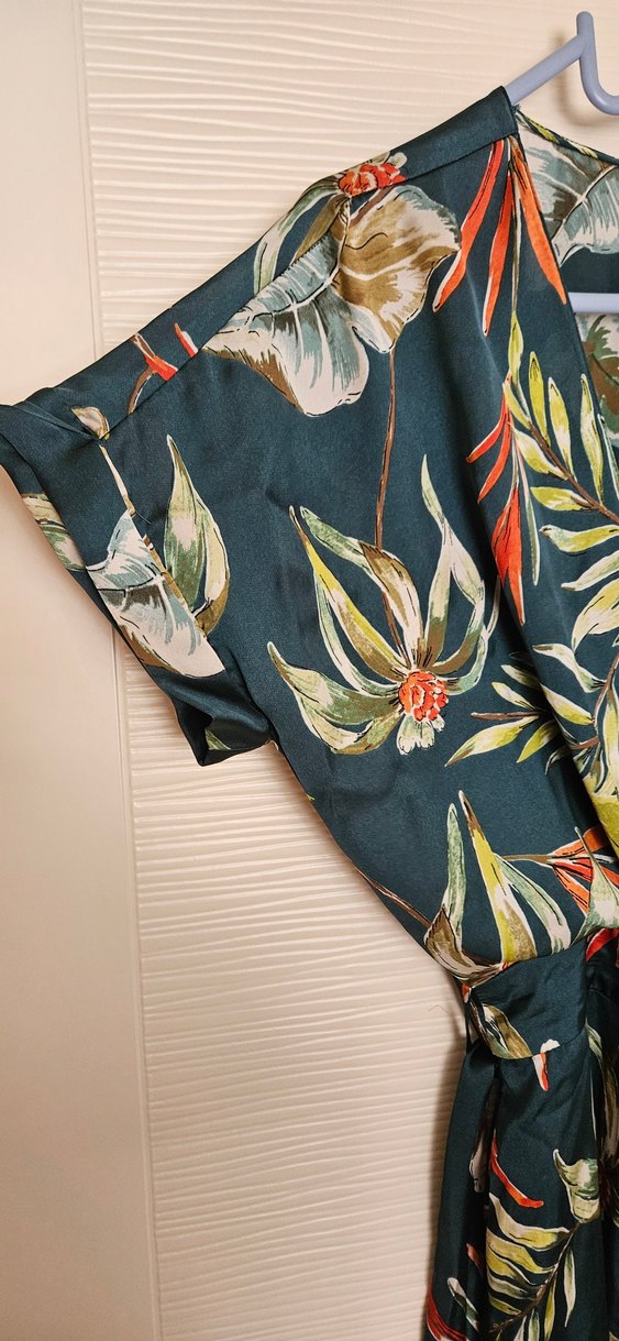 Zara M Yeşil Desenli Uzun Bohem Tulum - Görsel 2