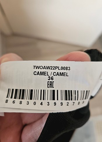 36 beden Düğmeli Kahverengi Deri Kadın Pantolon - Görsel 3