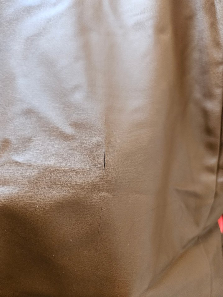 36 beden Düğmeli Kahverengi Deri Kadın Pantolon - Görsel 5