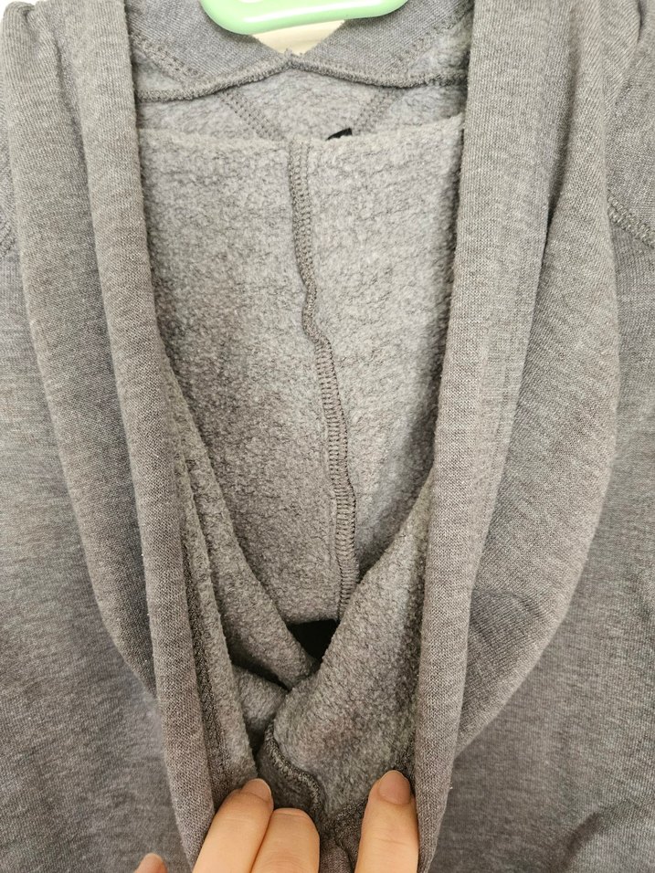 H&M S beden gri Kapüşonlu Kadın Sweatshirt - Görsel 5