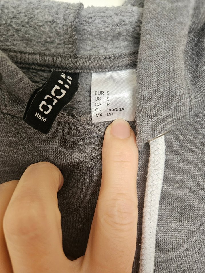 H&M S beden gri Kapüşonlu Kadın Sweatshirt - Görsel 3