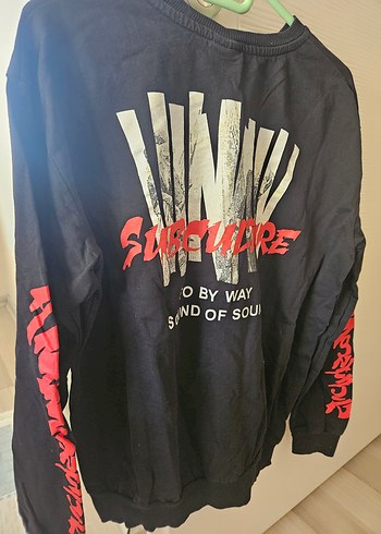 Kostebek M beden Siyah Baskılı Uzun Kollu Kadın Sweatshirt - Görsel 2