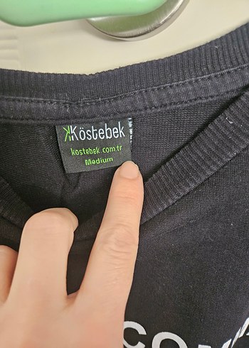 Kostebek M beden Siyah Baskılı Uzun Kollu Kadın Sweatshirt - Görsel 7