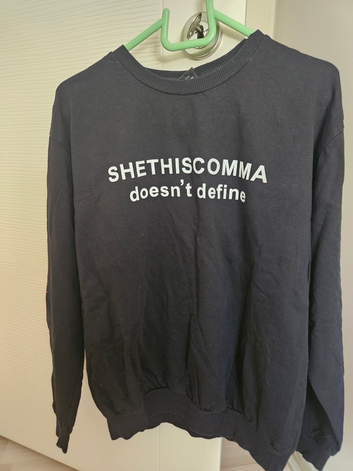 Kostebek M beden Siyah Baskılı Uzun Kollu Kadın Sweatshirt - Görsel 3