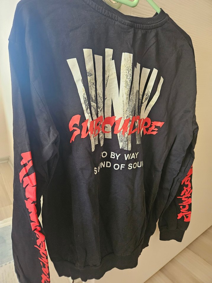 Kostebek M beden Siyah Baskılı Uzun Kollu Kadın Sweatshirt - Görsel 2