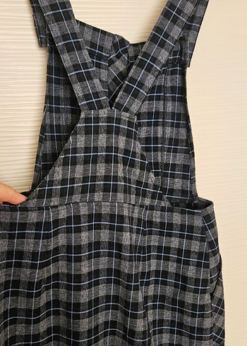 Gri Ekoseli Elbise - Görsel 4