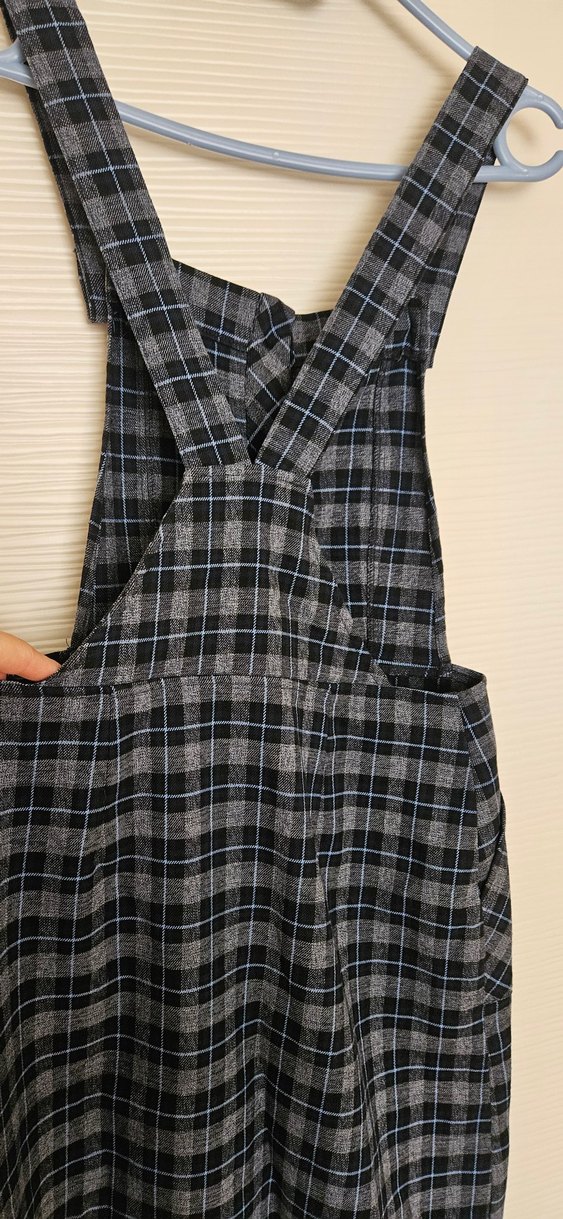 Gri Ekoseli Elbise - Görsel 4