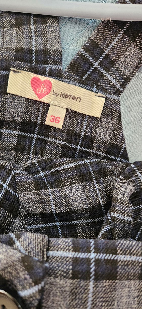 Gri Ekoseli Elbise - Görsel 5