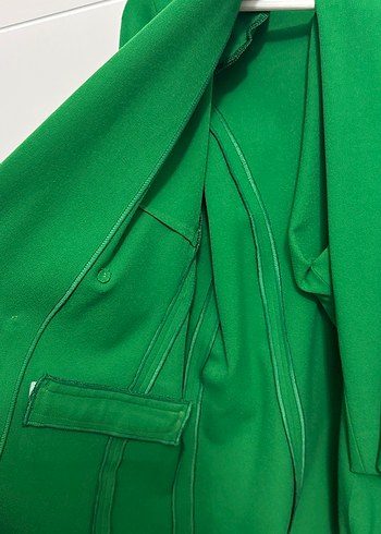 Yeşil Dokulu Kadın Blazer Ceket - Görsel 6