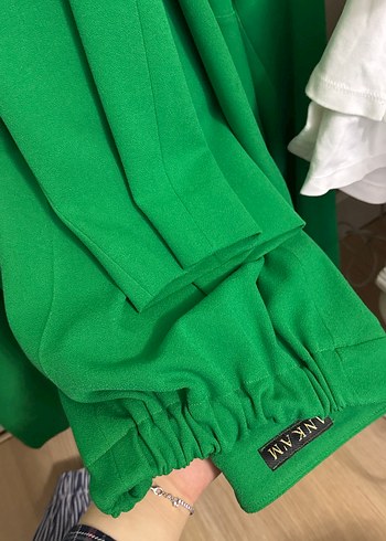 Yeşil Dokulu Kadın Blazer Ceket - Görsel 8