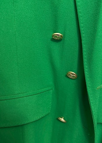 Yeşil Dokulu Kadın Blazer Ceket - Görsel 4
