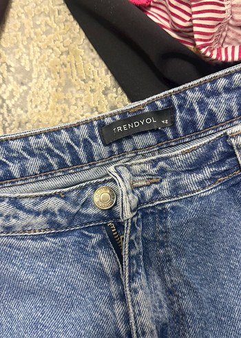 Kadın Mavi Loose Fit Midi Denim Jean - Görsel 2