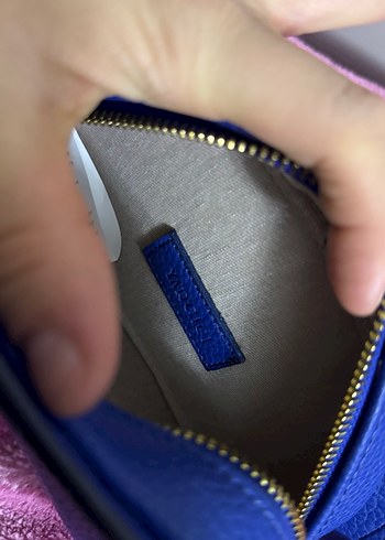 YARGICI Saks Mavisi Deri Kadın Çanta - Görsel 5