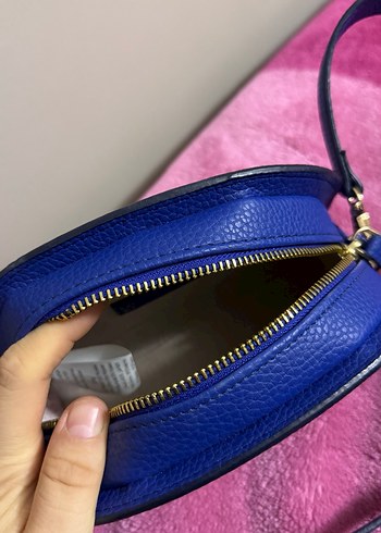 YARGICI Saks Mavisi Deri Kadın Çanta - Görsel 4