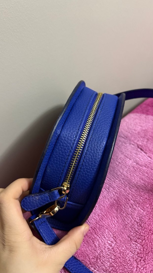 YARGICI Saks Mavisi Deri Kadın Çanta - Görsel 3