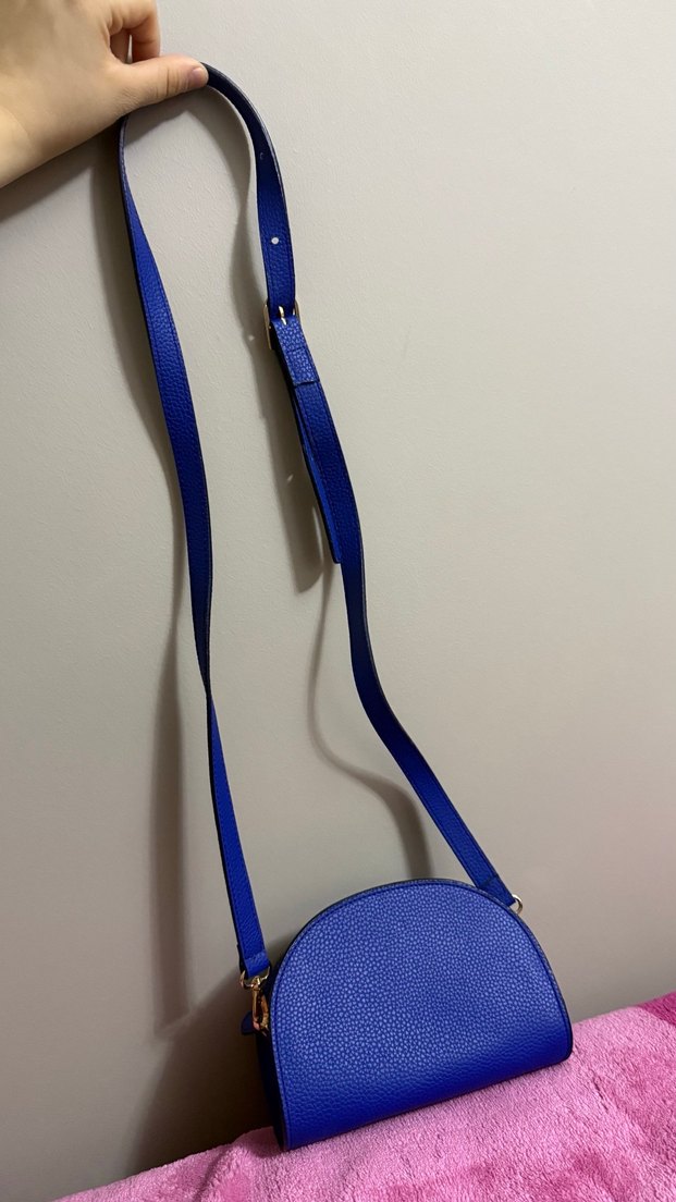 YARGICI Saks Mavisi Deri Kadın Çanta - Görsel 2