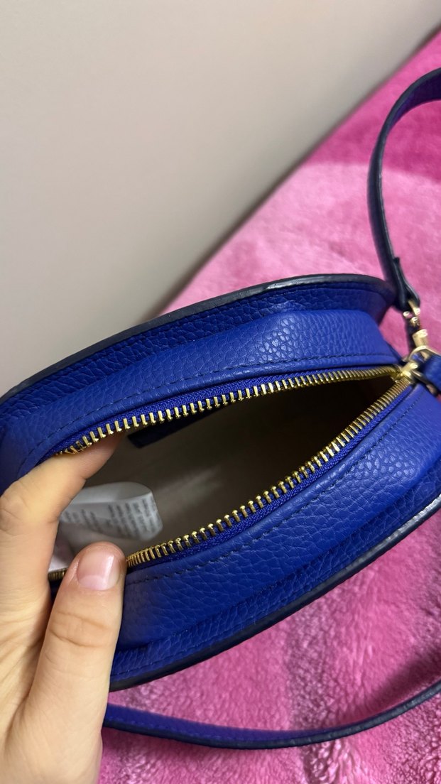 YARGICI Saks Mavisi Deri Kadın Çanta - Görsel 4