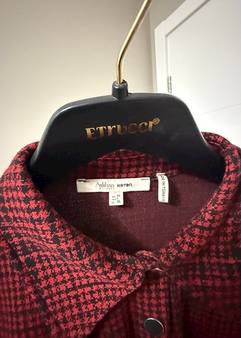 Bordo Ekose Düğmeli Uzun Kollu Gömlek - Görsel 2