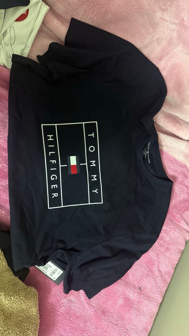 Tommy Hilfiger Erkek Lacivert Tişört - Görsel 4