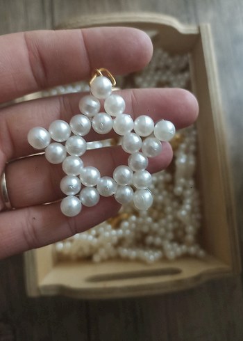 İnci Boncuklu Yıldız Anahtarlık - Görsel 2