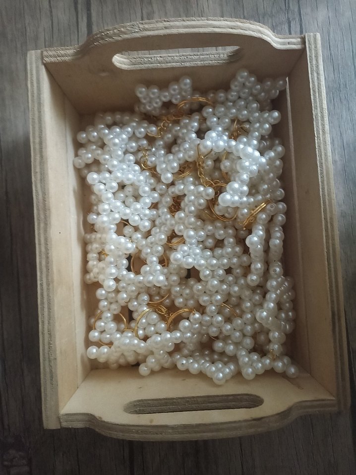 İnci Boncuklu Yıldız Anahtarlık - Görsel 3