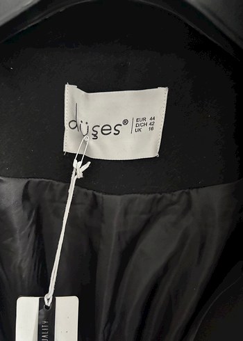 Kürklü Siyah Midi Hamile Kaban - Görsel 3