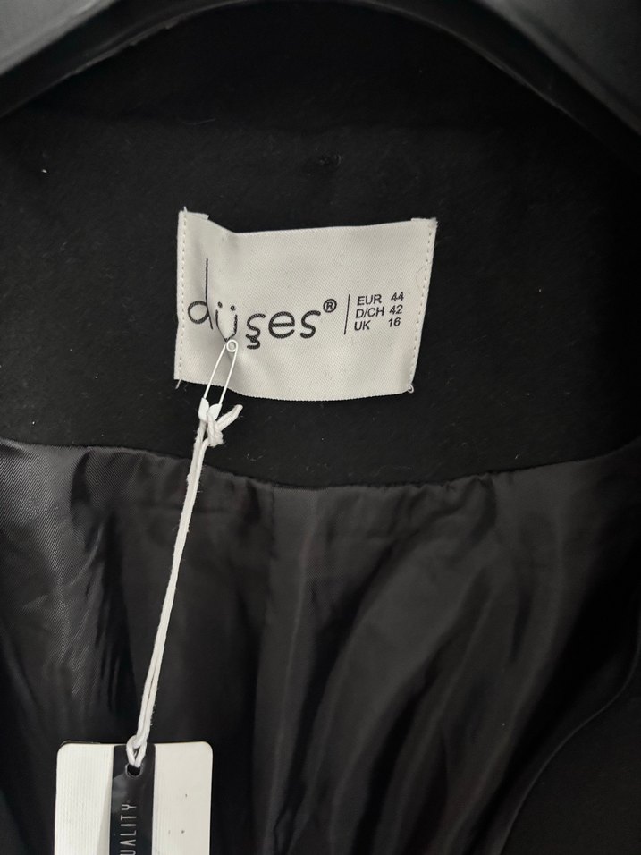 Kürklü Siyah Midi Hamile Kaban - Görsel 3