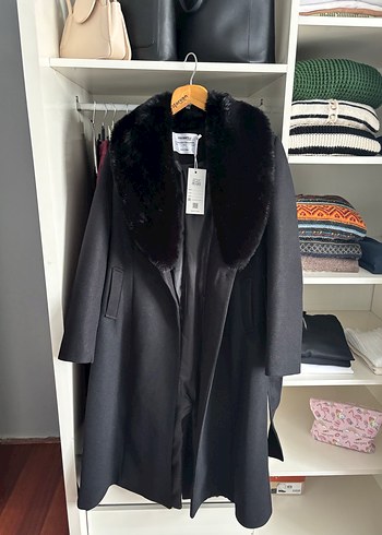 Ressam Kadın Siyah Kürk Ceket - Görsel 10