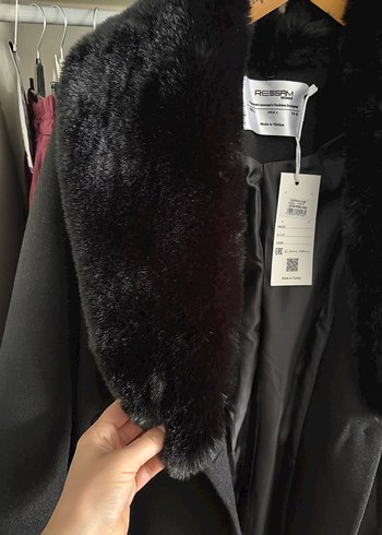 Ressam Kadın Siyah Kürk Ceket - Görsel 5