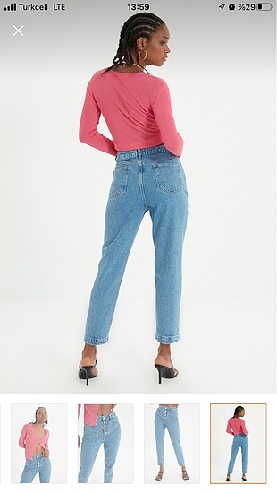 42 Beden mavi Renk Mom jeans