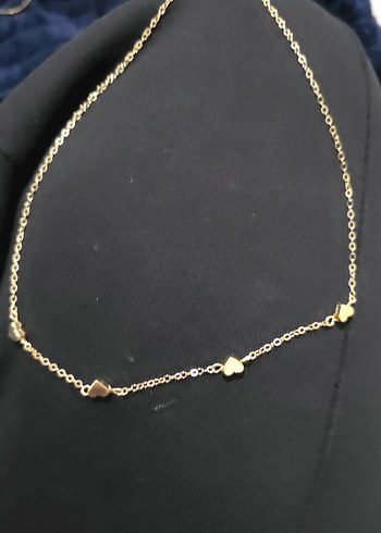 Zincir Detaylı Altın Renk Kadın Kolye - Görsel 4