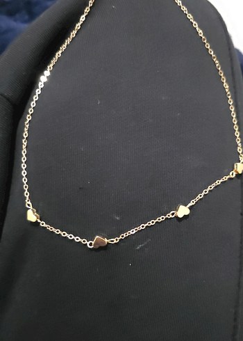 Zincir Detaylı Altın Renk Kadın Kolye - Görsel 3