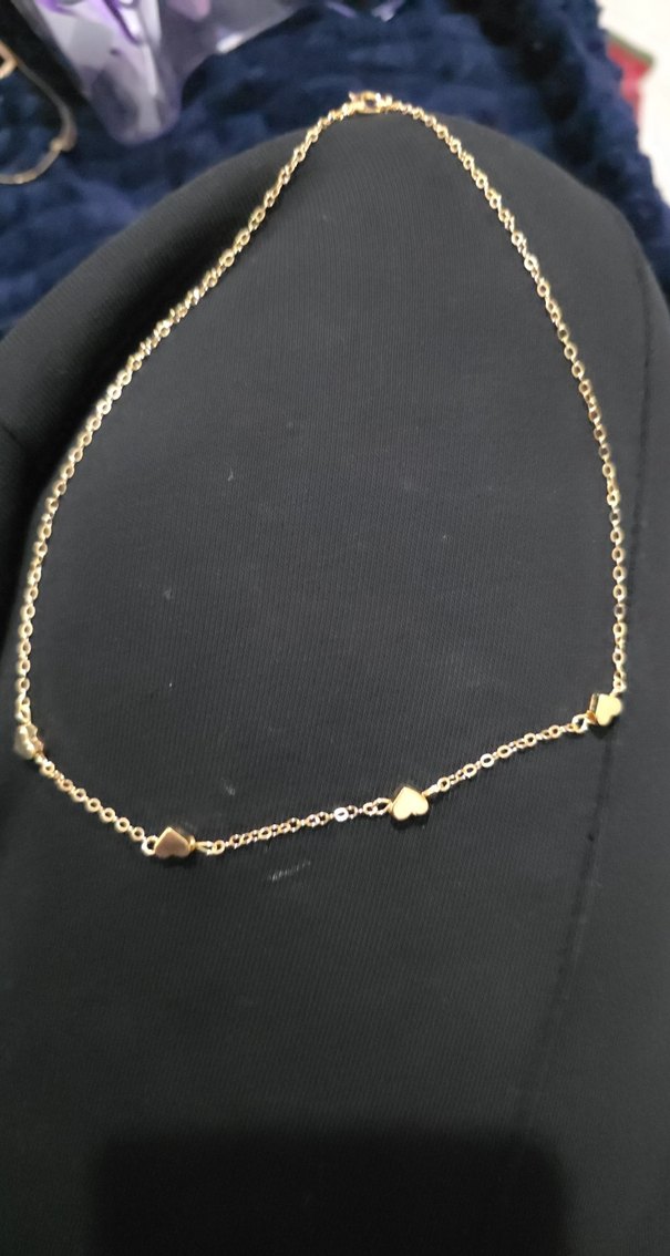 Zincir Detaylı Altın Renk Kadın Kolye - Görsel 4