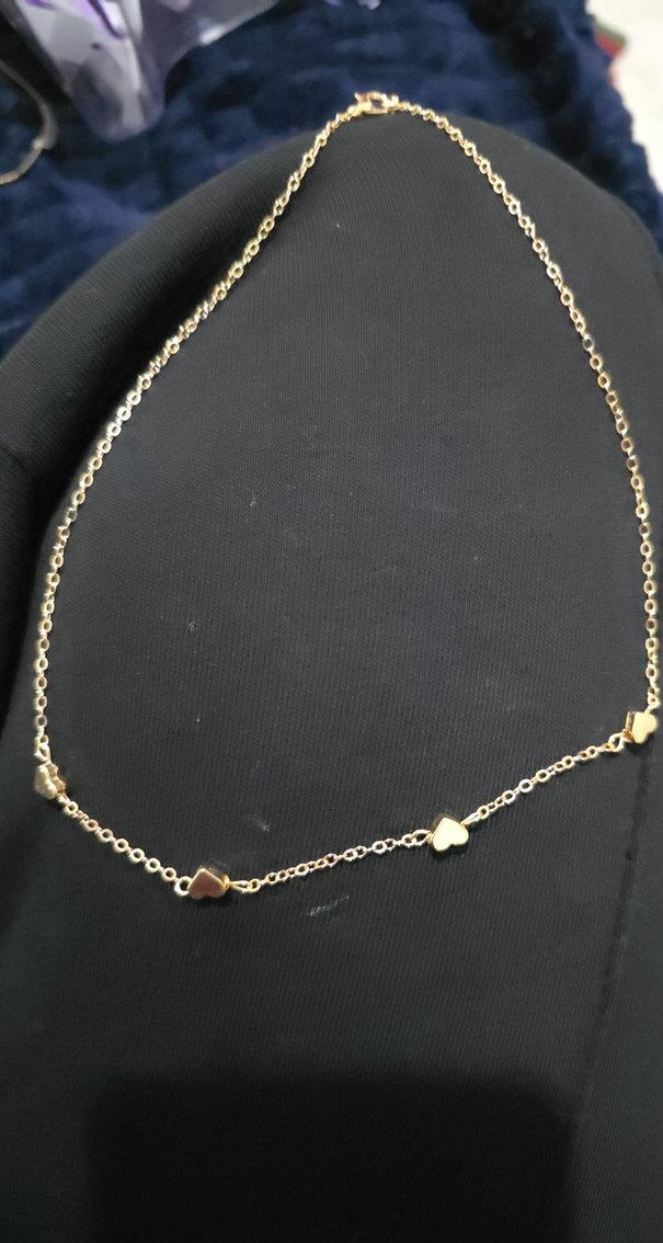 Zincir Detaylı Altın Renk Kadın Kolye - Görsel 5