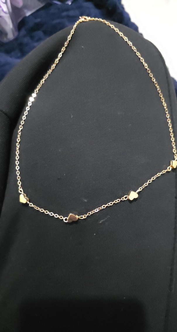 Zincir Detaylı Altın Renk Kadın Kolye - Görsel 3