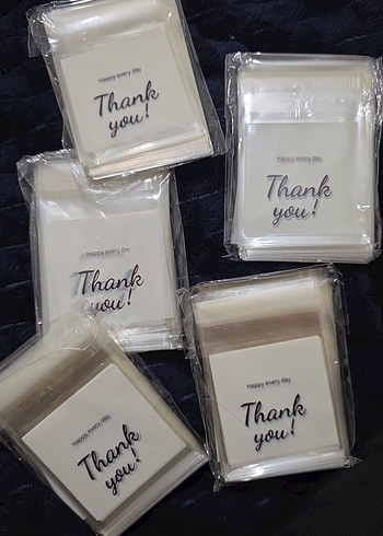 Thank You Yazılı Takı Poşetleri 500 adettir - Görsel 2