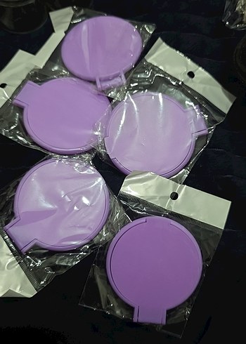 Pastel Mor Katlanabilir Makyaj Aynası 5 adettir - Görsel 4