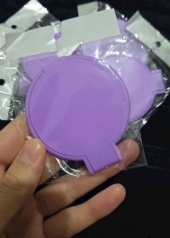 Pastel Mor Katlanabilir Makyaj Aynası 5 adettir - Görsel 3