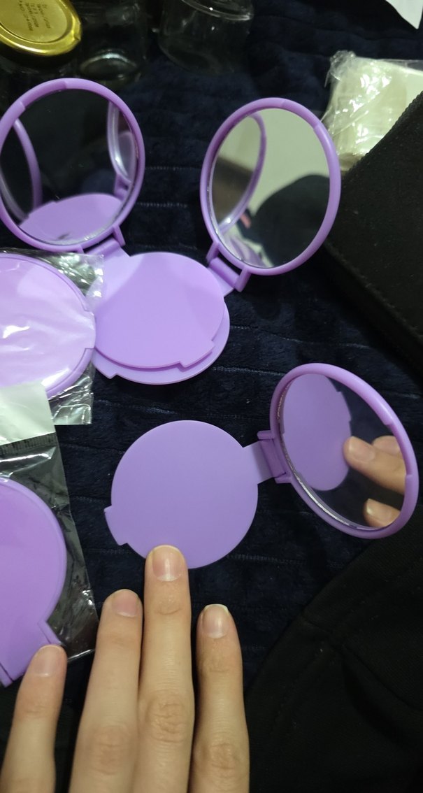Pastel Mor Katlanabilir Makyaj Aynası 5 adettir - Görsel 5