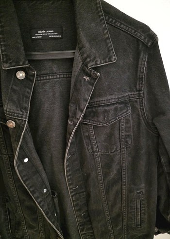 Dilvin Kadın Siyah Düğmeli Denim Ceket
