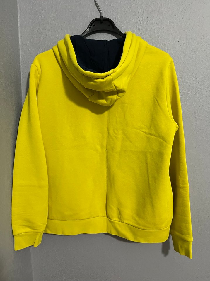 Sarı Fermuarlı Kadın Kapüşonlu Ceket - Görsel 3