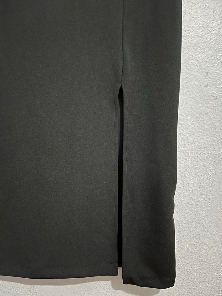 Siyah Kürklü Straplez Uzun Abiye Elbise - Görsel 4