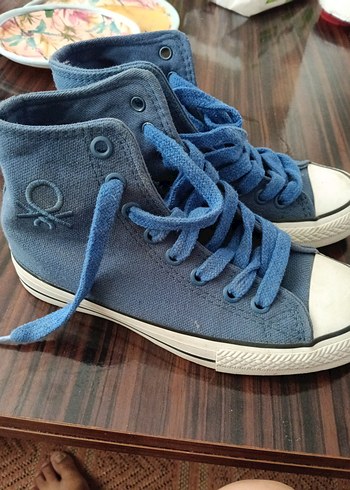 Benetton Kadın Mavi Denim Spor Ayakkabı