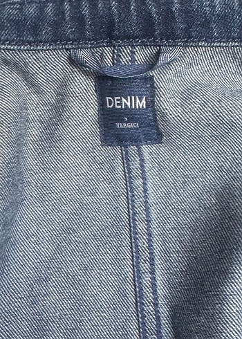 Düğmeli Lacivert Kadın kot ceket - Görsel 3