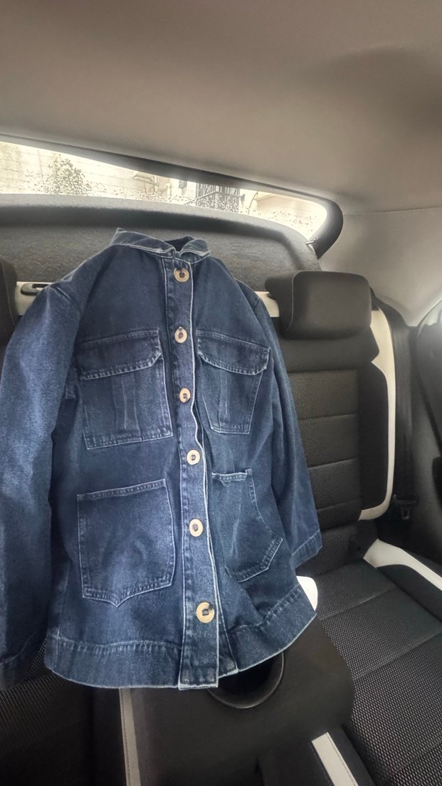 Düğmeli Lacivert Kadın kot ceket - Görsel 2