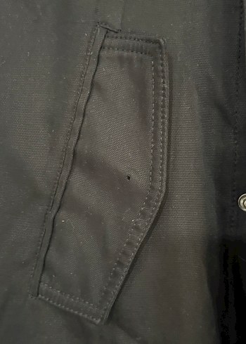 Düğmeli Siyah Deri Erkek Ceket - Görsel 3