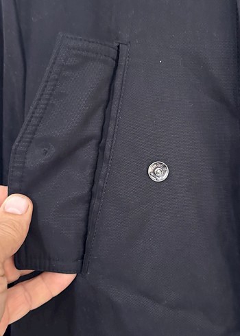 Düğmeli Siyah Deri Erkek Ceket - Görsel 5