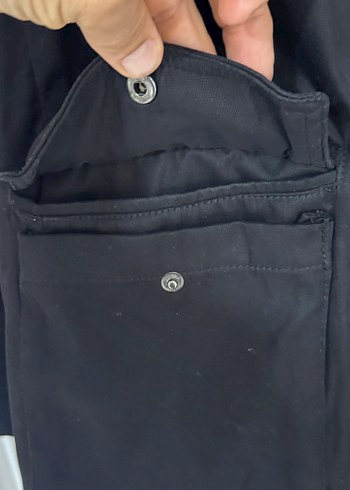 Düğmeli Siyah Deri Erkek Ceket - Görsel 6