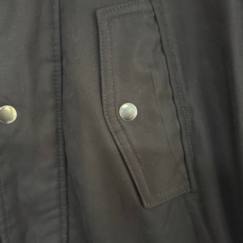 Düğmeli Siyah Deri Erkek Ceket - Görsel 4